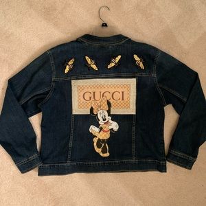 Old Navy denim jacket customized